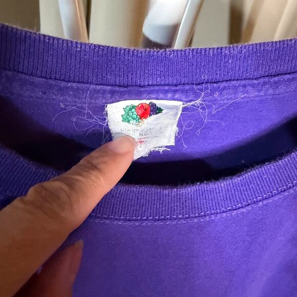 Vintage “Anchored to the South” Southern Girl Purple Graphic XL T-Shirt - Picture 2 of 3